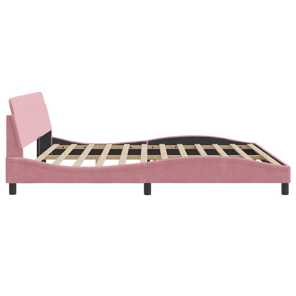 Bed Frame Dover Pink 200x200 cm Velvet