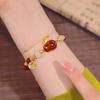 Guofeng Jade Rabbit bracelet adjustable fringe bracelet niche design promising future imitation jade bracelet Qixi Festival gift