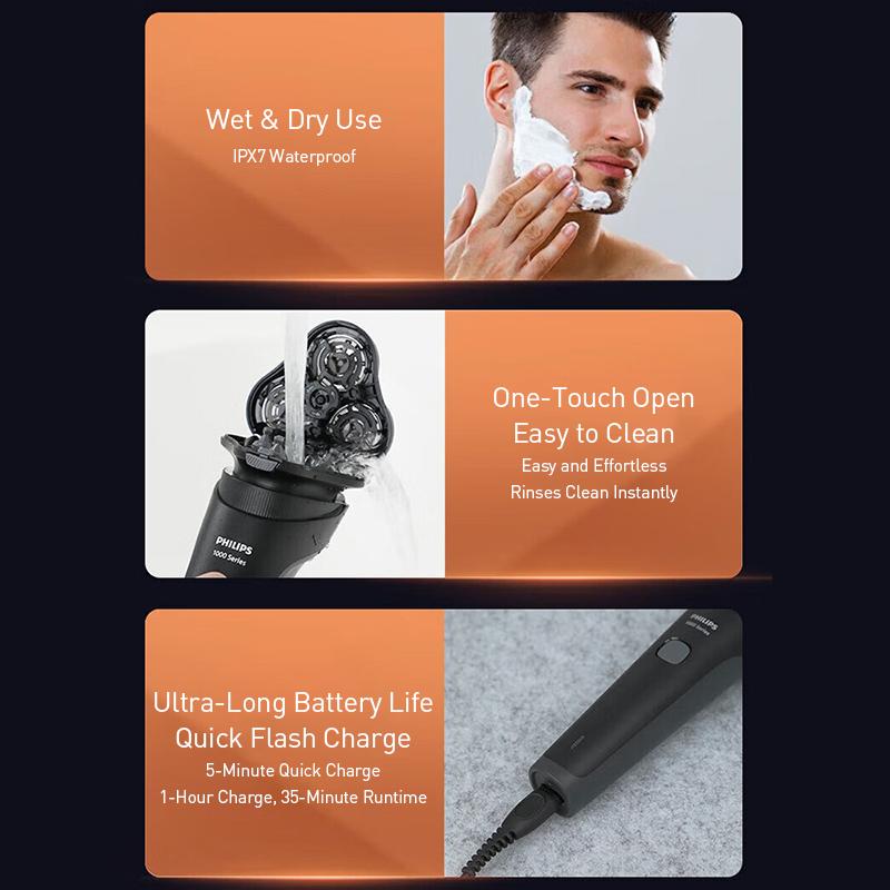 Philips Electric Shaver New Generation Cyclone Series 1 S1887