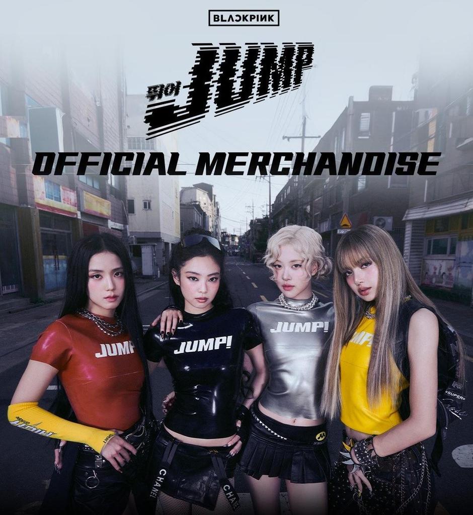 BLACKPINK “JUMP” ametlik T-särkide kollektsioon – FOTOGA T-särk / LOGOGA T-särk (Liibuv lõige / Standardne / Ülesuuruslik)