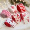 2m Fabric Swirl Ribbon Lmitation Linen Christmas Tree Ribbon  Christmas Tree Decoration