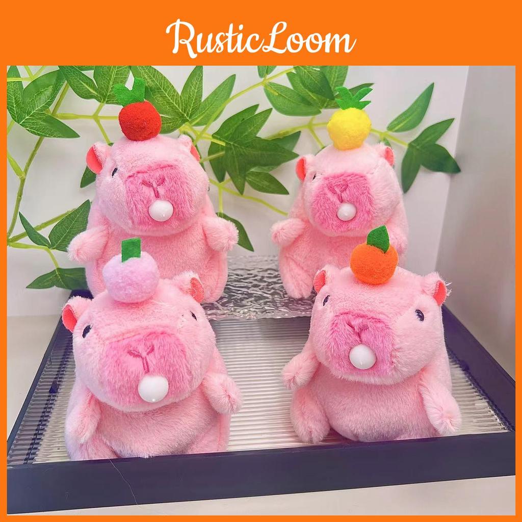 Capybara Plush Delightful Keychain Cute Cartoon Animal Hanging Figure In Various Colors