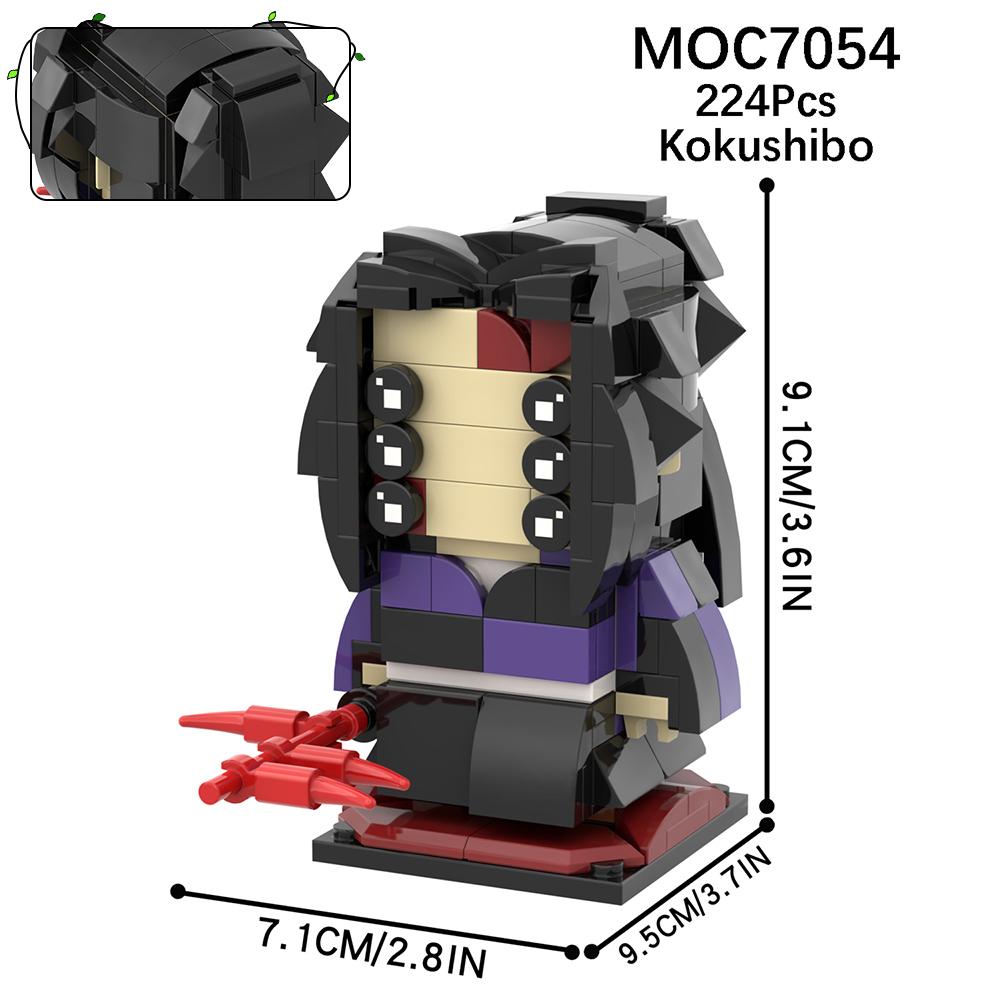 MOC Demon Bricks Anime Figure Slayer Head Tanjirou Mitsuri Inosuke Building Blocks Friends Gift Toys For Children Adult 3D Medol