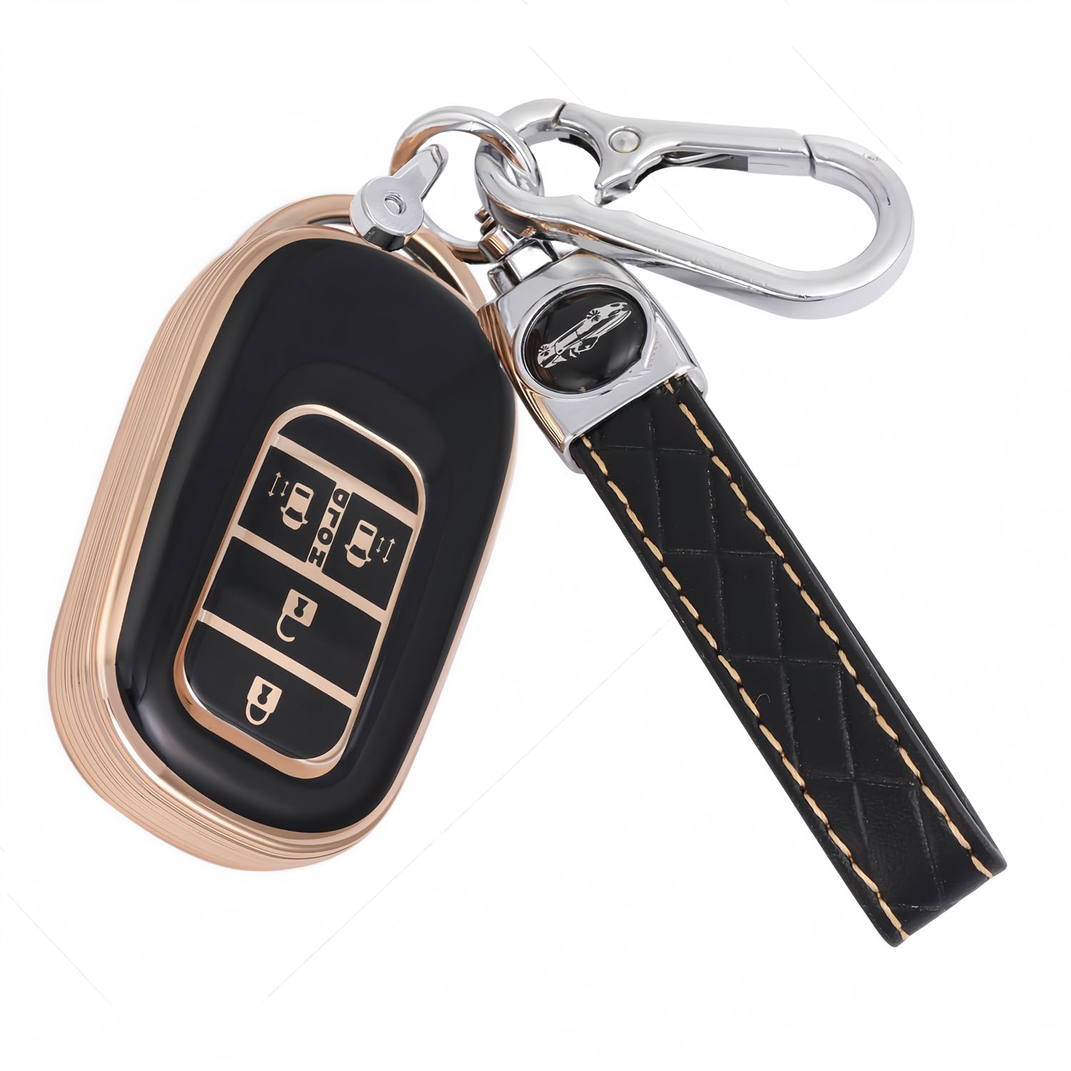 

[YANMW] Чохол для ключа N-BOX Custom JF5 JF6 Сумісний з Honda New Step Wagon Чохол для ключа key case чорний