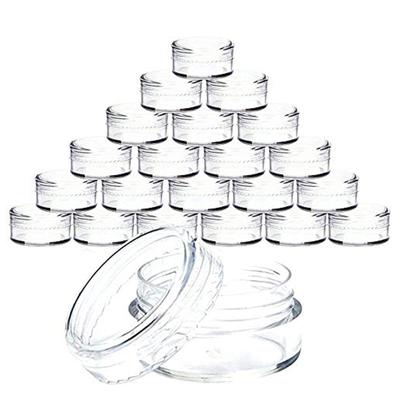 100 Pcs Small Sample Empty Clear Container Jar with Lid Covers Cases for