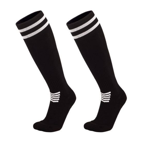 Knee High Soccer Socks for Men Women Stretchy Compression High Tube Socks Striped Athletic Socks for Football Baseball Softball