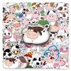 50 Cartoon Cow Stickers for Scooter, Luggage, Fridge, Motorcycle, Car