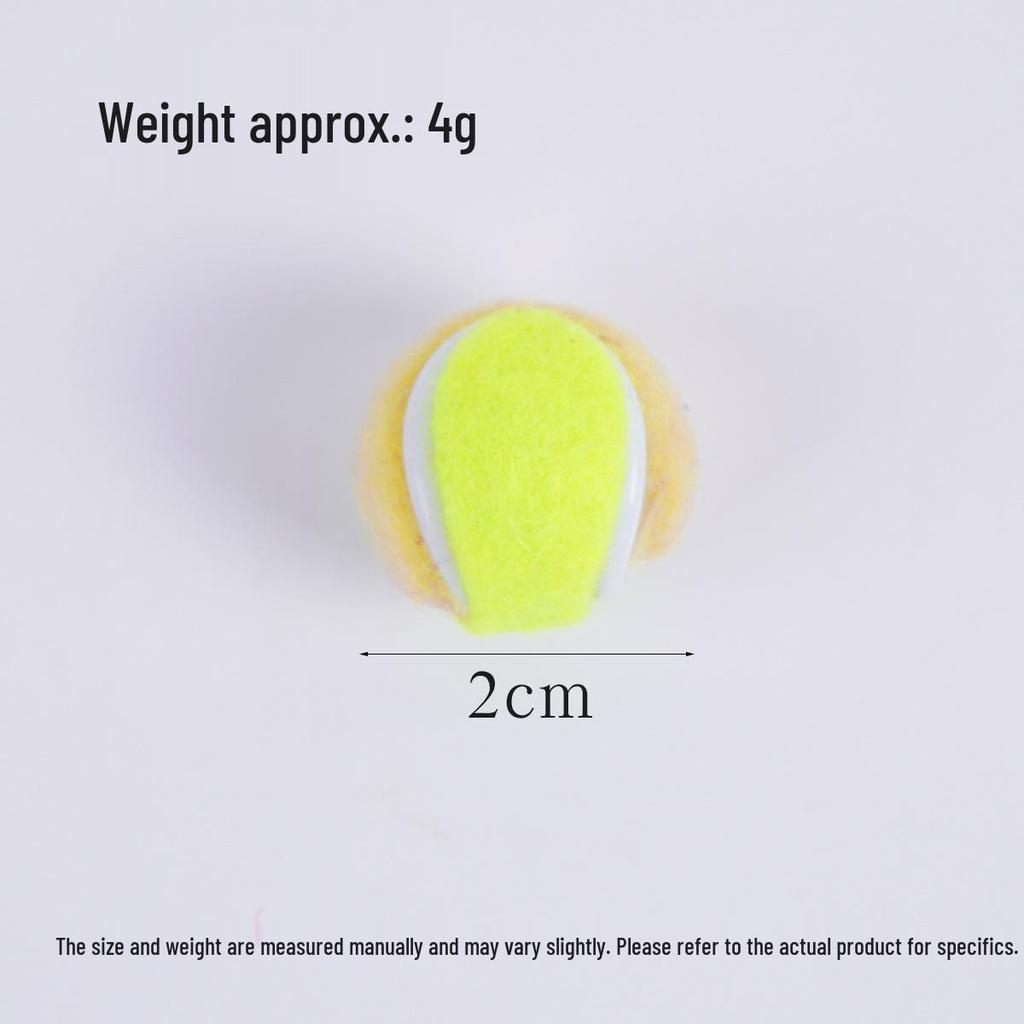 Mini Plush Tennis Ball Keychain - Creative DIY Sports Bag Pendant and Photography Prop