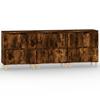Sideboards 3 pcs Smoked Oak 60 x 35 x 70 cm Engineered Wood