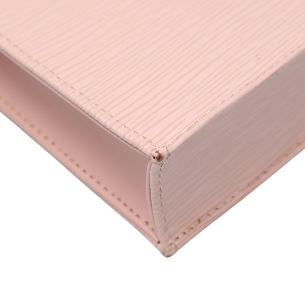 LOUIS VUITTON Epi Petit Sac Plat Handbag Epi Leather Rose valerine Women M69575 Used