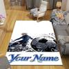 Custom 1Pc Custom Soccer Player Flannel Personalized Rug Non Slip Floor Mat Soft Carpet for Living Bedroom Office Home Decor Gift