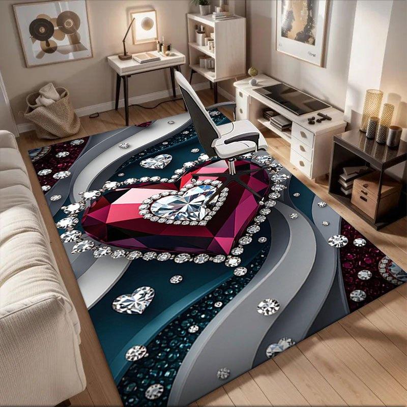 

Shimmering Heart Diamond Necklace: Glamour in Every Detail Office Mat Home Decor Office Desk Chair Rugs Chair Carpet for office Chair Mat G 60cm by 90cm