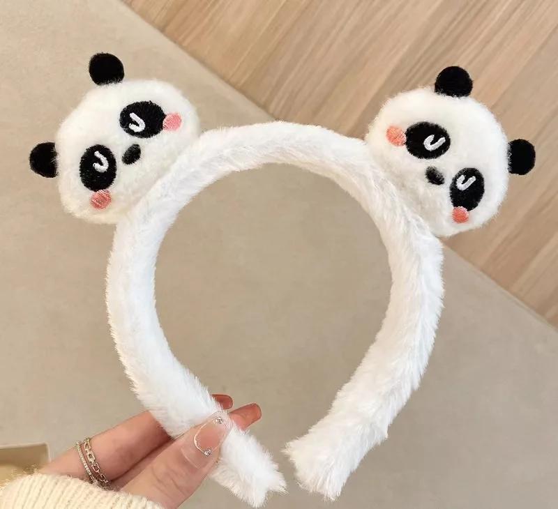 Süßes Panda-Puppen-Stirnband Kopfschmuck Gesicht waschen Haarspange Haarklammer Haarband Schleife Kinder Erwachsene Haarschmuck