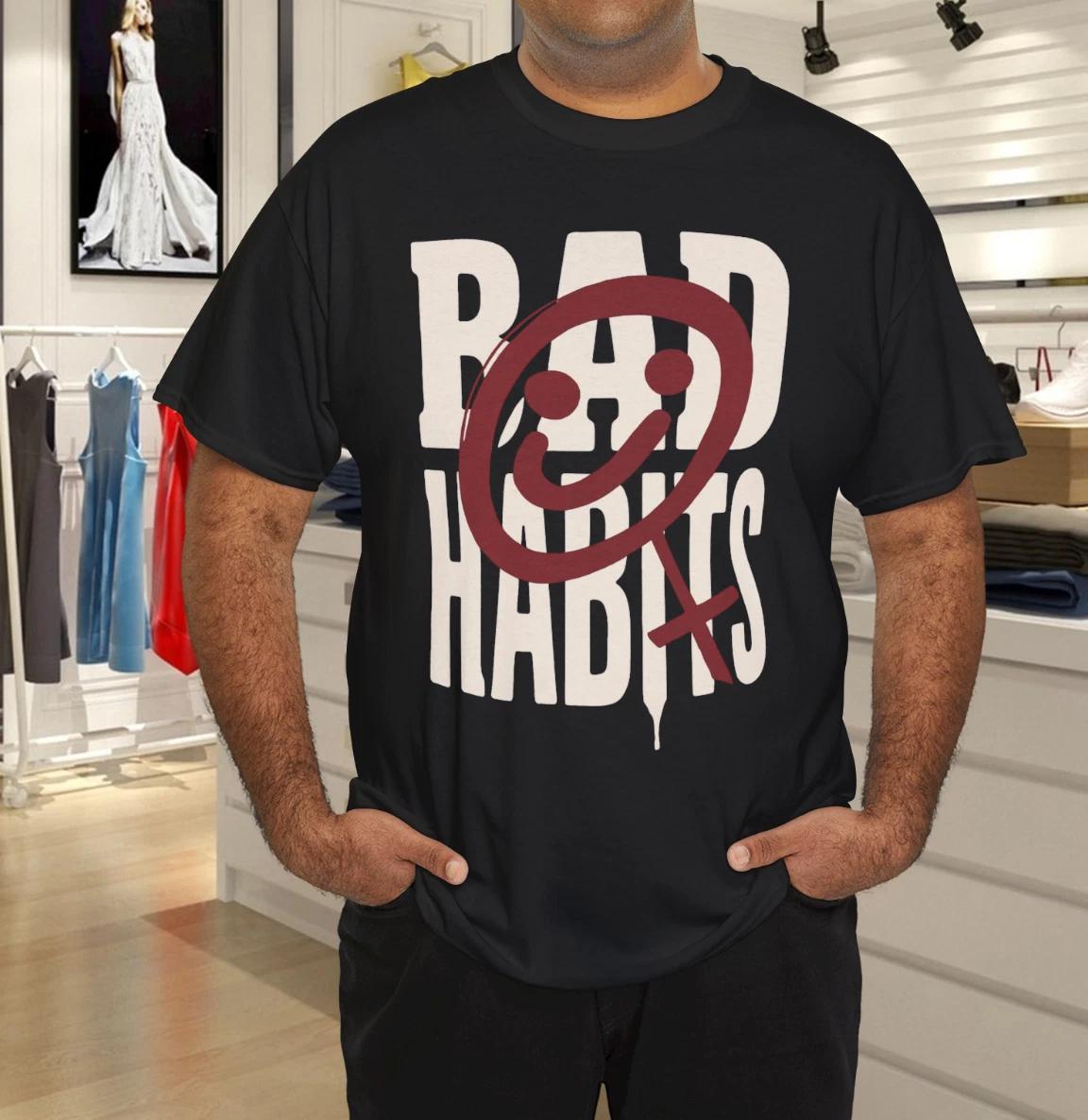 Bad Habits Smiley Face T- Shirt S