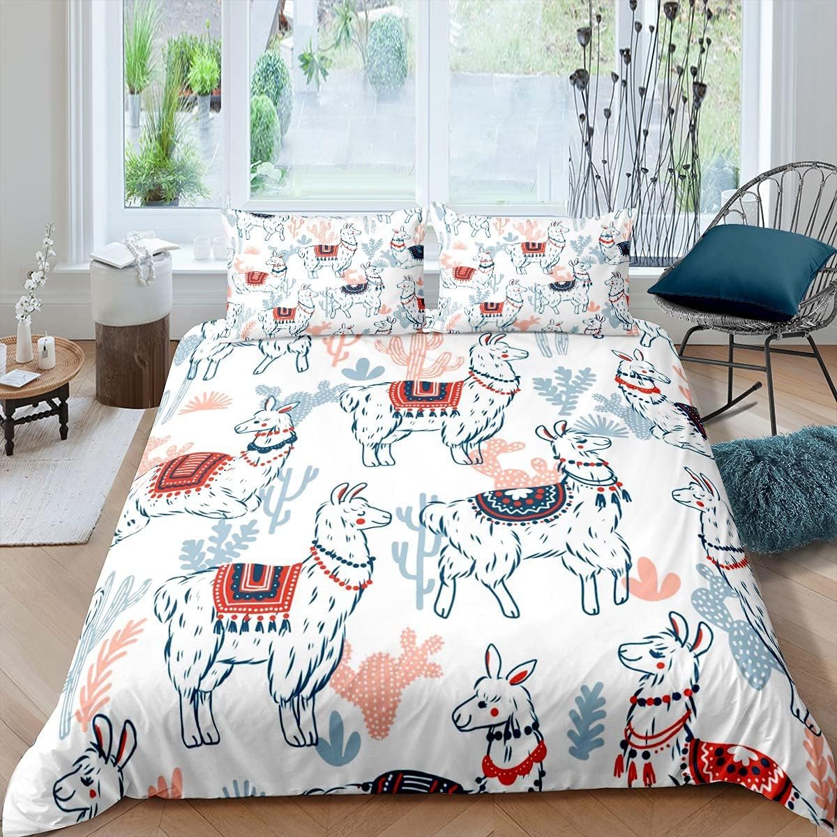 

Comforter Cute Alpaca Queen Size Lightweight Down S Bedroom Decor Cartoon Animals No Comforter Comforter (quilt)-EU Single(135*200cm)3pcs