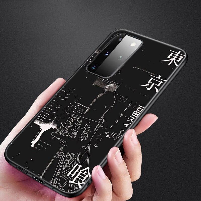 Anime Tokyo Ghoul Telefon Fall Für Samsung Galaxy S20 S21 FE S10 Lite Hinweis 20 10 Lite S8 S9 S10E S10 Plus ultra Schwarze Weiche Abdeckung