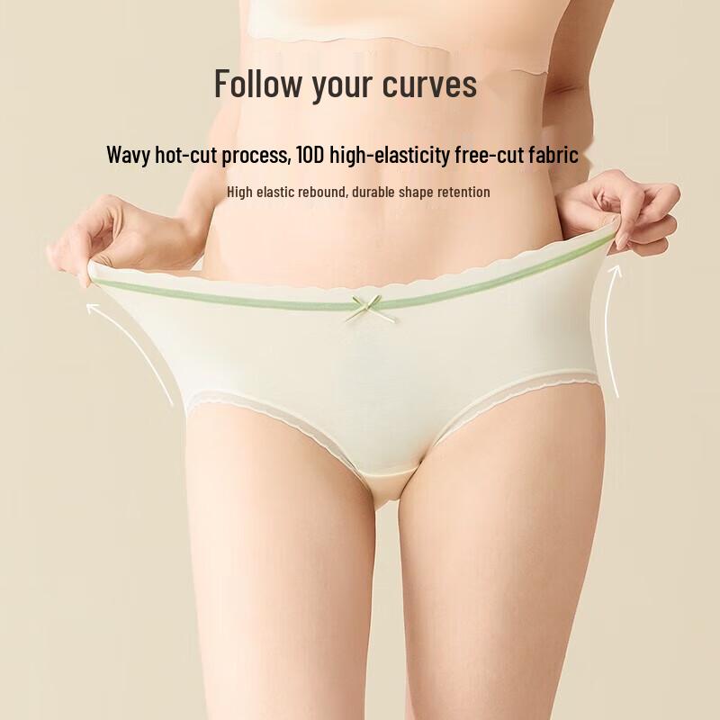 Urban Beauty Women's Soft Pima Cotton Anti-Bacterial Mid-Waist Lace Panties - 3 Pack Gift Box