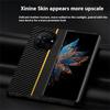 For TECNO Phantom V Fold Case Carbon Fiber Texture Leather+PC Anti-Drop Folding Phone Cover