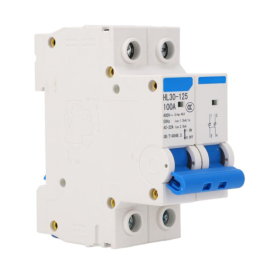 2P Main Switch HL30 125 Isolating Circuit Breaker PC  Household Disconnector Isolator 1