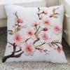 Funda de almohada de floración rica con adorno de flor tridimensional Funda de almohada Decoración de sofá para el hogar Funda de cojín Almohada de mesita de noche