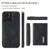 DG.MING M2 Series for iPhone 15 Pro Anti-Drop Kickstand Case PU+PC+TPU Magnetic Wallet Phone Cover