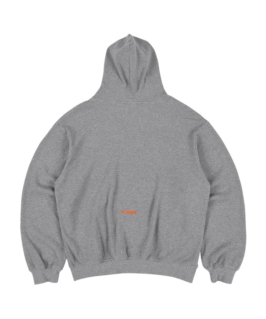 Ersco Waffle Zip-Up Hoodie_Melange Gray