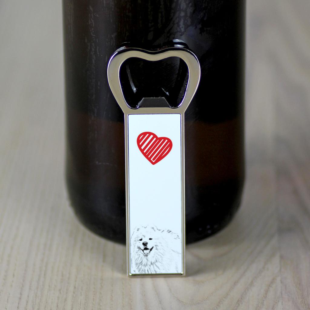 Samojed, Samoyed, Samojedskaja - Otwieracz Do Butelek Z Psem, Personalizowany Otwieracz Na Lodówkę, Wyjątkowy Upominek Dla Mężczyzny Marki Art-Dog