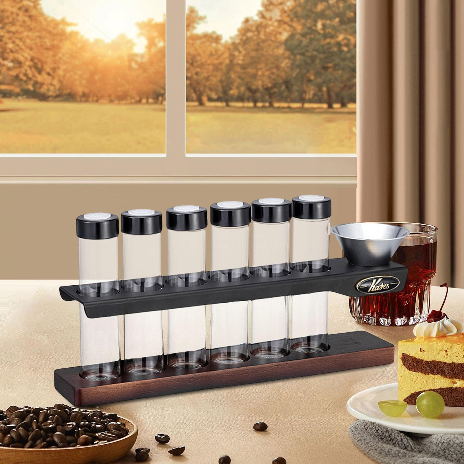 

Coffee Bean Storage Tube Holder 8 Tubes Sample Vial Dustproof Lightweight Clear