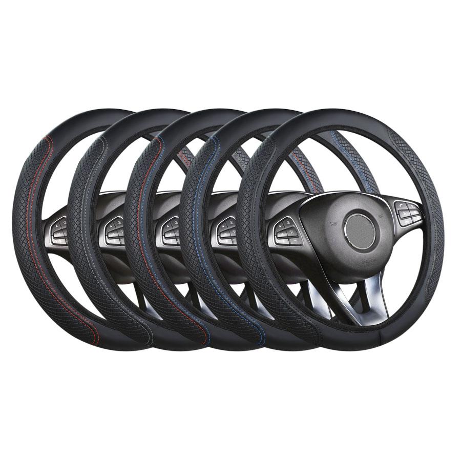 Car Steering Wheel Cover Anti Slip Breathable Protection Cover for 37 to 39cm Steering Wheel Protector Car Styling Accessories