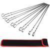 10 Pieces Spiral Grill Skewers Rust Resistant Stainless Steel Easy to Clean