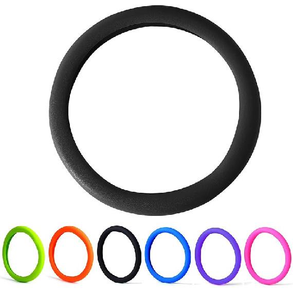 30% Thicker Universal Stretchy Silicone Steering Wheel Cover For 14” 15” 16” Wheels - Anti-Slip Grip & Enhanced Control For Men & Women, All