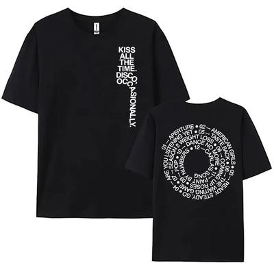 TRACKLIST KISS ALL THE TIME. DISCO, OCCASIONALLY. Tees Harrystyles Singer Design T-shirt Loose Unisex Streetwear Female Clothing
