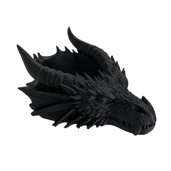 Dragon Head Storage Tray 3D Printed Gothic Table Organizer Desktop Key Jewelry Holder for Entryway Home Office Bedroom Dressing Table Nightstand