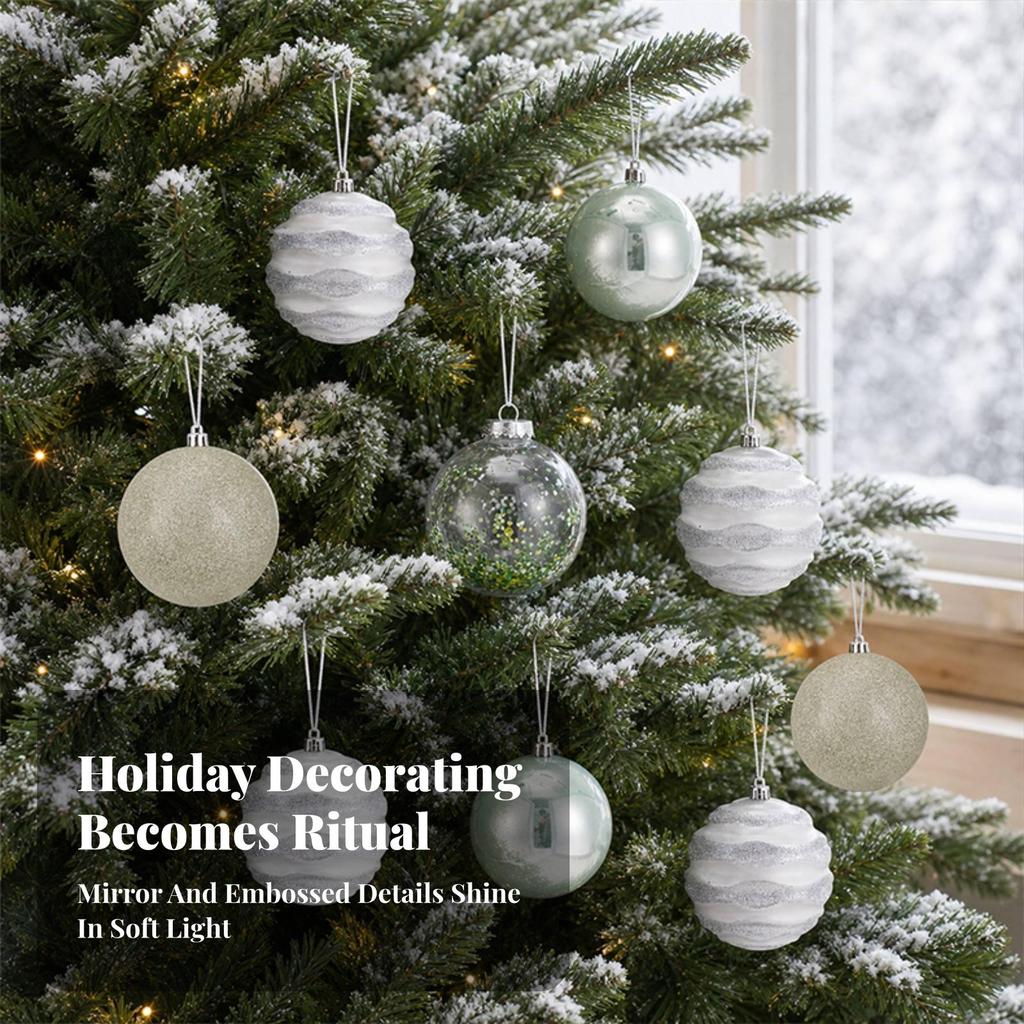 9 Pieces Christmas Ball Ornaments Sturdy for Festive Gathering