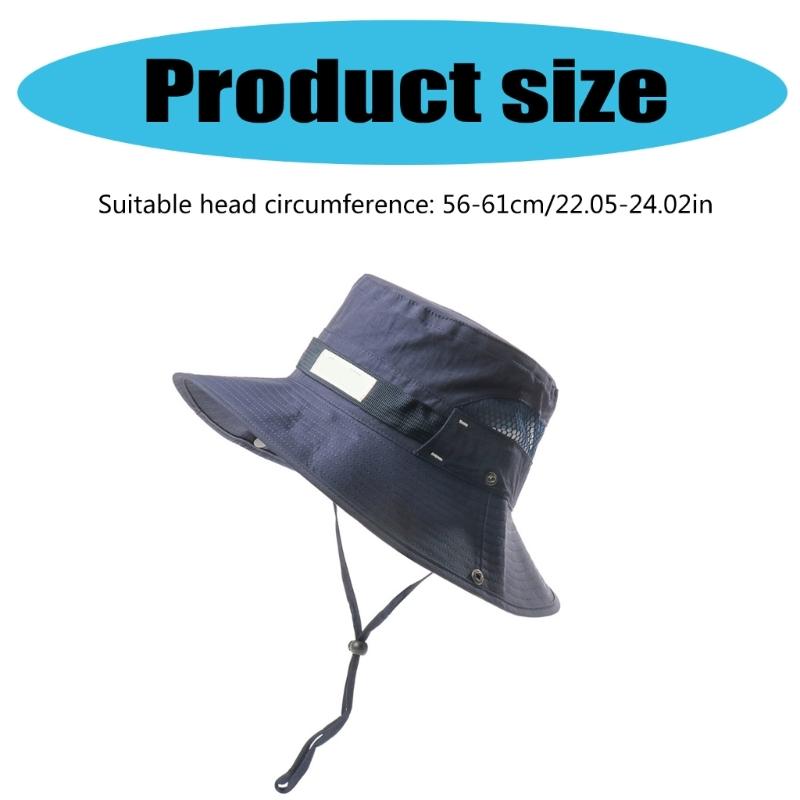 Breathable Fisherman Hat with Sun Protections Foldable Bucket Hat for Hiking and Camping Outdoor Activity Headwear