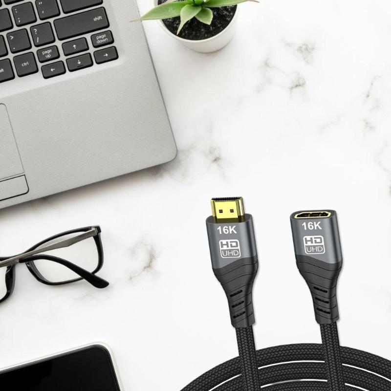Fast Speed HDTV 2.2 Extender Cord For 16K 60Hz 8K 240Hz Resolution Durability PVC And Durability Video Cable