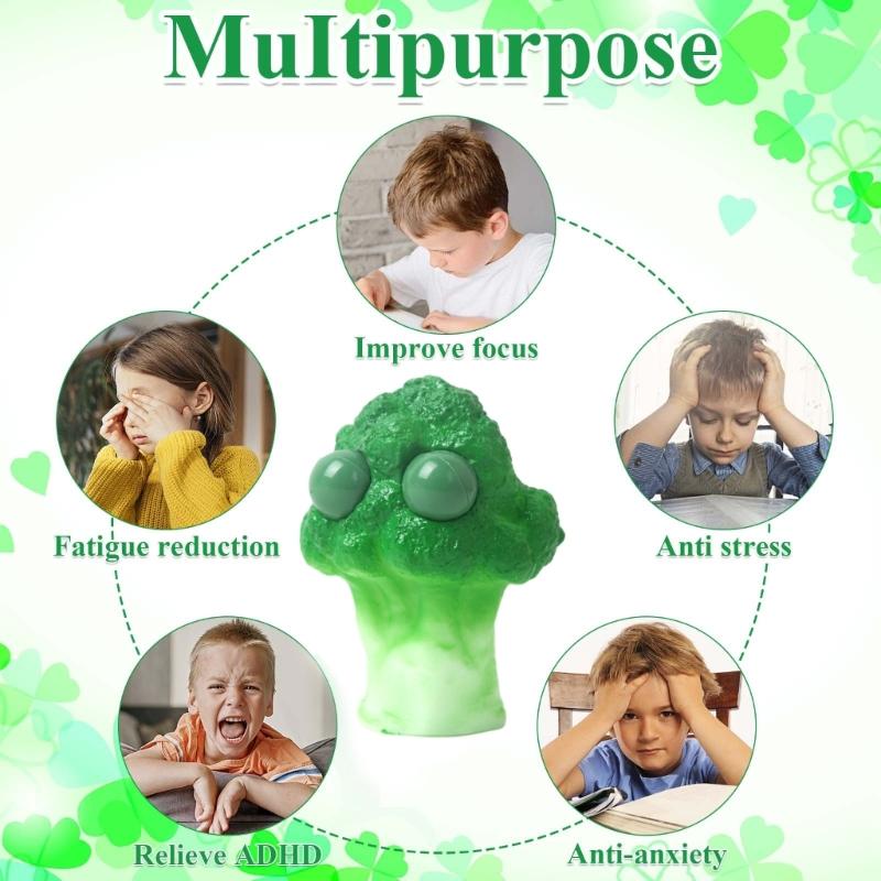 AntiStress Squeeze Toy with Eye Popping Design Sensory Squeezable Vegetable Toy for Child and Adult Tension Eliminating