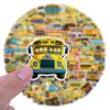 110 New School Bus Cartoon School Bus Graffiti Stickers Suitcase Mobile Phone Stickers
