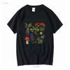 Herbology Växter T-shirt lång eller kortärmad vintage Tvättad Mångsidig Andningsbar Stretchig designerkläder streetwear homme