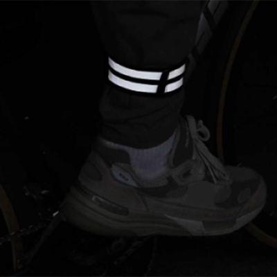 2 lots Bandages Réflectifs Cheville Jambe Sangles Vélo Confortables Sangles Réflectives pour la Nuit Extérieur
