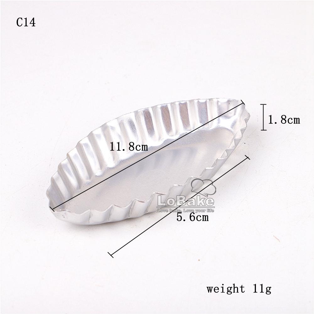 10pcs/lot Various Design Fluted Edge Wavy Flower Cup Boat Round Shape Aluminium Tart Mould Jelly Pudding Cup Cupcake Mold Baking