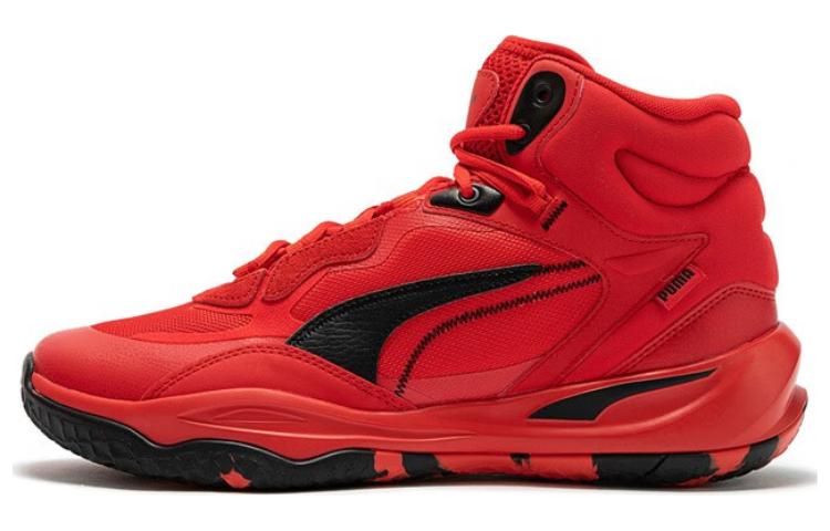 PUMA Playmaker Pro Mid Red Black 377902-05 42.5