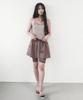 Kasel Volume Mini Sheer Skirt, Wine