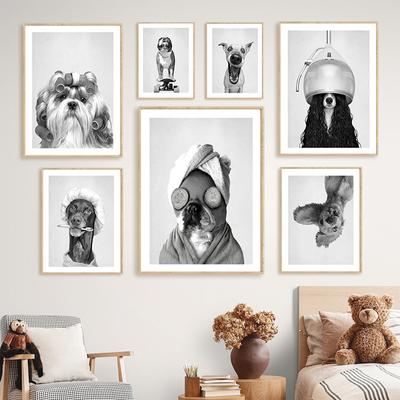 Hond Puppy Bulldog Skateboard Salon Posters Kinderkamer Nordic Wandkunst Canvas Schilderij En Prints Muur HD Foto's Kinderkamer Decor
