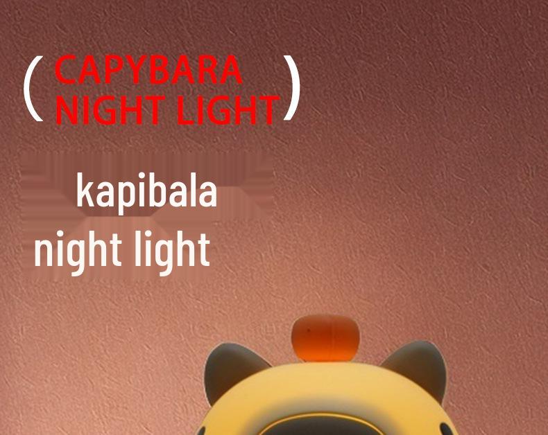 Capybara Silicone Night Light: Bedside Sleep Companion