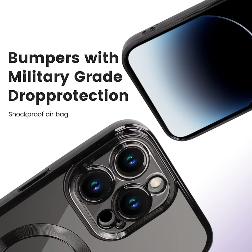 Luxuriöse magnetische kabellose Ladehülle für Magsafe für iPhone 16 15 14 13 11 12 Pro Max Plus E Klare Beschichtung Silikon Weiche Hülle
