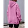 Women's Fashion Casual Solid Color Print Long Sleeve Hooded Hoodies & Sweatshirts
