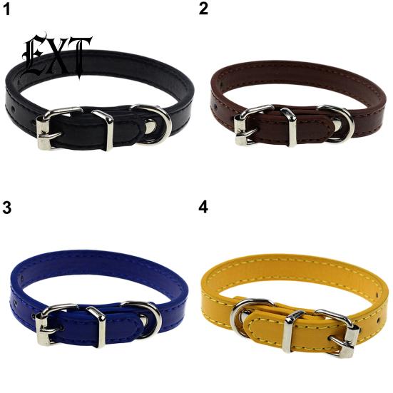 Kunstleder, reine Farbe, niedliches Halsband für Hunde, Haustiere, Katzen, Welpen, verstellbare Schnalle