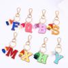 Creative Drip 26 English Letters Fashion Acrylic Glitter Bag Keychain Pendant