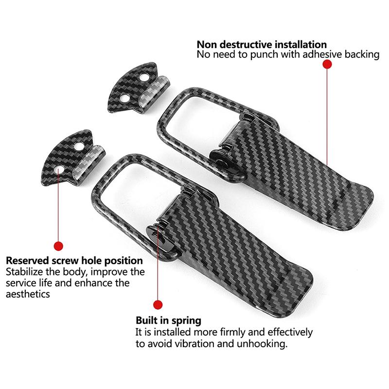 1 Paar Auto Stoßstangen Clip Haken Befestigungsclip Universeller Sicherheits Haken Schloss Clip Kit